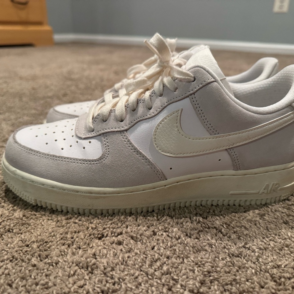 Nike Cream and White Air Force 1 Sneakers